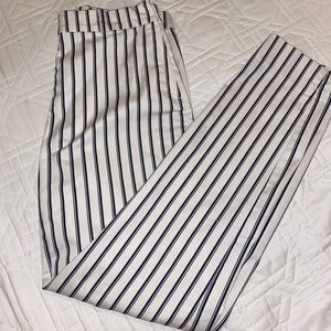 h&m navy/white stripe pants